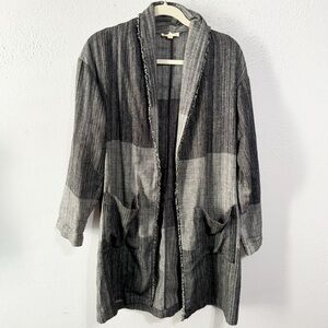 Eileen Fisher 100% cotton open front cardigan sweater s/m